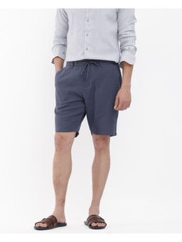 Rare Rabbit - Men Pinto-1 Purple Plain Regular Fit Shorts