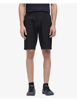 Rare Rabbit - Men Tripco Black Plain Relaxed Fit Shorts