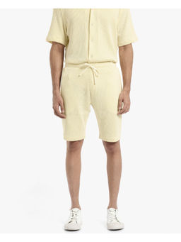 Rare Rabbit - Men Zavet-B Flouroscent Yellow Striped Regular Fit Shorts