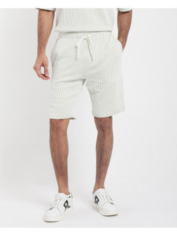 Rare Rabbit - Men Zavet-B Light Green Striped Regular Fit Shorts