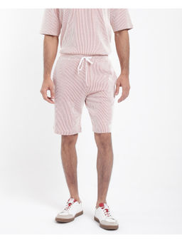 Rare Rabbit - Men Zavet-B Rust Striped Regular Fit Shorts