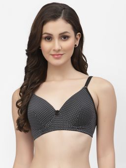 Cukoo - Lightly Padded Black Printed Everyday Bra