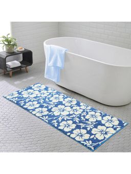 OBSESSIONS - Super Absorbent Anti-Skid Polyester Bath Mat Blue