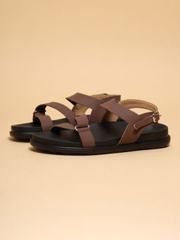 ERIDANI - Women Jyn Brown Toe Ring Comfort Sandals