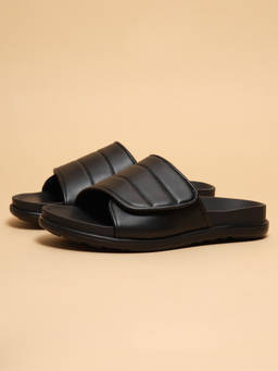 ERIDANI - Women Skye Black Padded Comfort Sliders