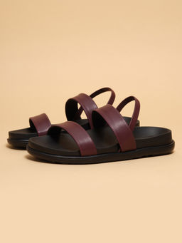 ERIDANI - Women Vivienne Wine Multi-Strap Comfort Sandals