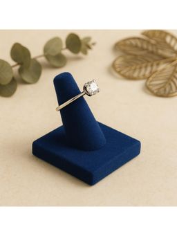 La Trove - Premium Navy Blue Velvet Rings Organizer Display Holder