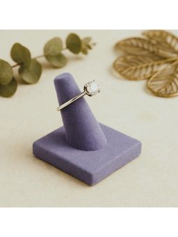 La Trove - Premium Purple Velvet Rings Organizer Display Holder