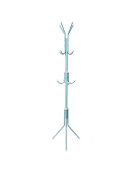 House of Quirk - Blue Coat Rack With 12 Hooks Freestanding Metal Hanging Organiser
