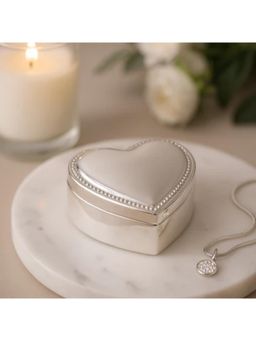 Momentz - Silver Heart Shape Jewellery Box