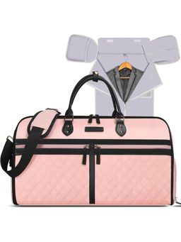 House of Quirk - Pink Convertible Garment Storage Bag Travel With Shoulder Strap