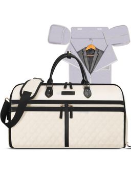 House of Quirk - White Convertible Garment Storage Bag Travel With Shoulder Strap