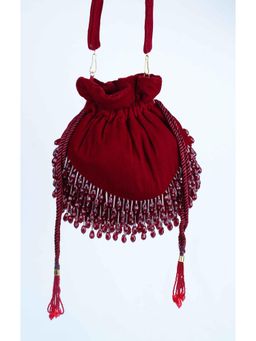 Nayaab by Sonia - Aura Sangria Potli Bag for Women