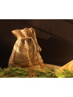 Nayaab by Sonia - Hinted Gold Potli Bag for Women
