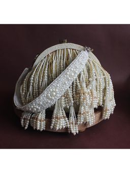 Nayaab by Sonia - Layered Gilt Gold Potli Bag for Women