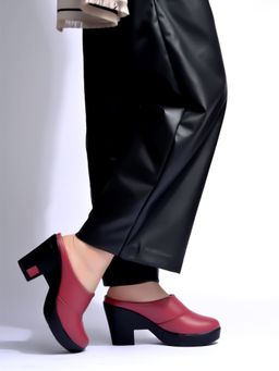 Shoetopia - Girls Stylish Smart Casual Cherry Heels Red