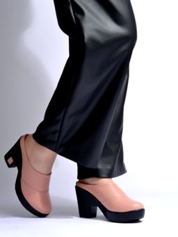Shoetopia - Girls Stylish Smart Casual Peach Heels