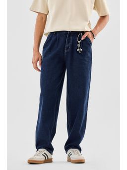 Snitch - Dark Blue Denim Relaxed Fit Casual Jeans