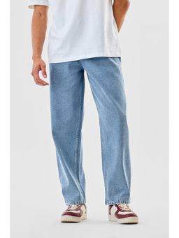 Snitch - Light Blue Denim Relaxed Fit Casual Jeans