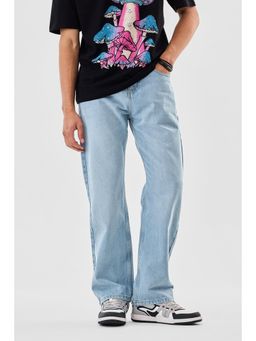 Snitch - Light Blue Washed Straight Fit Casual Jeans