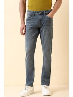 Allen Solly - Mens Blue Mid Wash Jeans