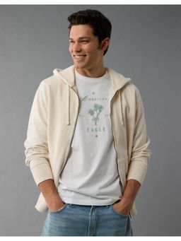 American Eagle - Mens White Logo Graphic T-Shirt