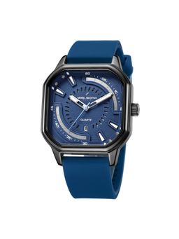 Daniel Hechter - Paris Rivoli Collection Analog Silicon Square Blue Watch for Men-DHM1015 (M)