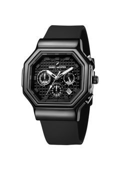 Daniel Hechter - Paris Daumesnil Collection Analog Silicon Octagon Black Watch for Men-DHM1022 (M)