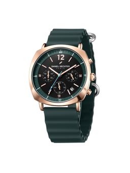 Daniel Hechter - Paris Cluny Collection Analog Silicon Round Black Watch for Men-DHM1019 (M)