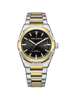 Daniel Hechter - Paris Lourmel Collection Analog Stainless Steel Round Black Watch for Men-DHM1022 (M)