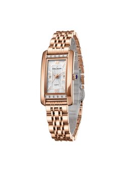 Daniel Hechter - Paris Solferino Collection Analog Rectangular White Watch for Women-DHW2010 (M)