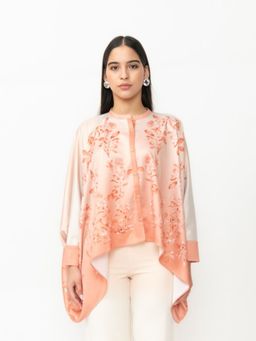 Contemponari - Peach Sienna Floral Print Top