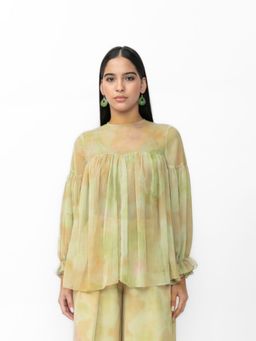 Contemponari - Green Elva Chiffon Top