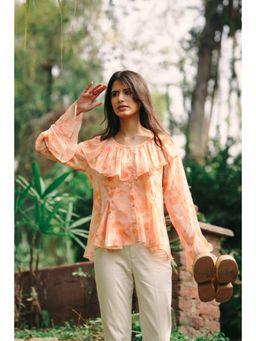 Contemponari - Orange Rae Top with Slip