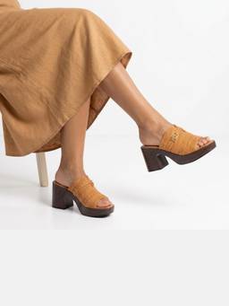FOREVER SHOE BAZAR - Brown The Raffia Buckle Mules