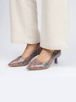 FOREVER SHOE BAZAR - Purple Kaleidoscope Heels
