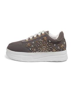 RETTROSE - Grey Aabha Embellished Sneakers