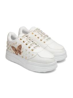 RETTROSE - White Midnight Titli Sneakers
