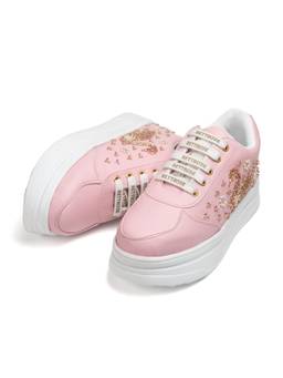 RETTROSE - Pink Hansika Embellished Sneakers