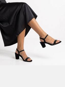 FOREVER SHOE BAZAR - Black The One Band Wonder Heels