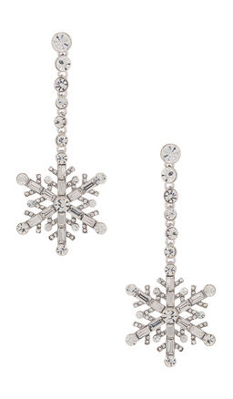 BaubleBar - Snowflake Linear Drop Earring
