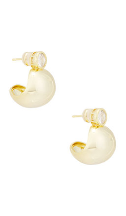 SHASHI - Bezel Gold Earring