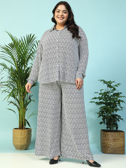 Oxolloxo - White Animal Print Co-Ord (Set of 2)