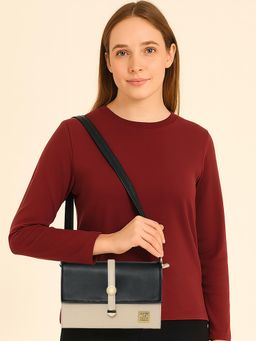 ESBEDA - Black Colour Dual-Tone Elegance Sling Bag For Strap (S)