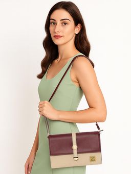 ESBEDA - Maroon Colour Dual-Tone Elegance Sling Bag For Strap (S)