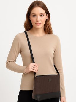 ESBEDA - Brown Colour Dual-Tone Textured Sling Bag For Strap (S)