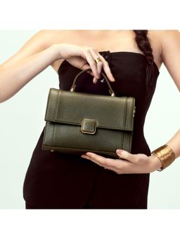 Strokes by Namrata Mehta - Olive Opulence Serena Handbag Cum Sling Bag