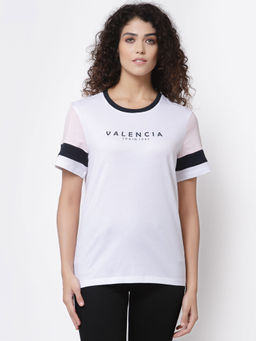 Mode by Red Tape - Women White Round Neck T-shirt