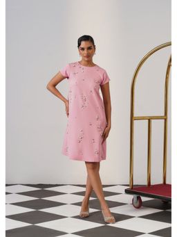 AMOSHI - Women Pink Polyester Mini Dress