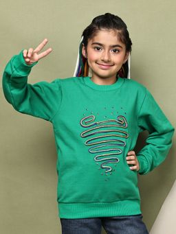 BaawRi - Girls Green Abstract Sweatshirt